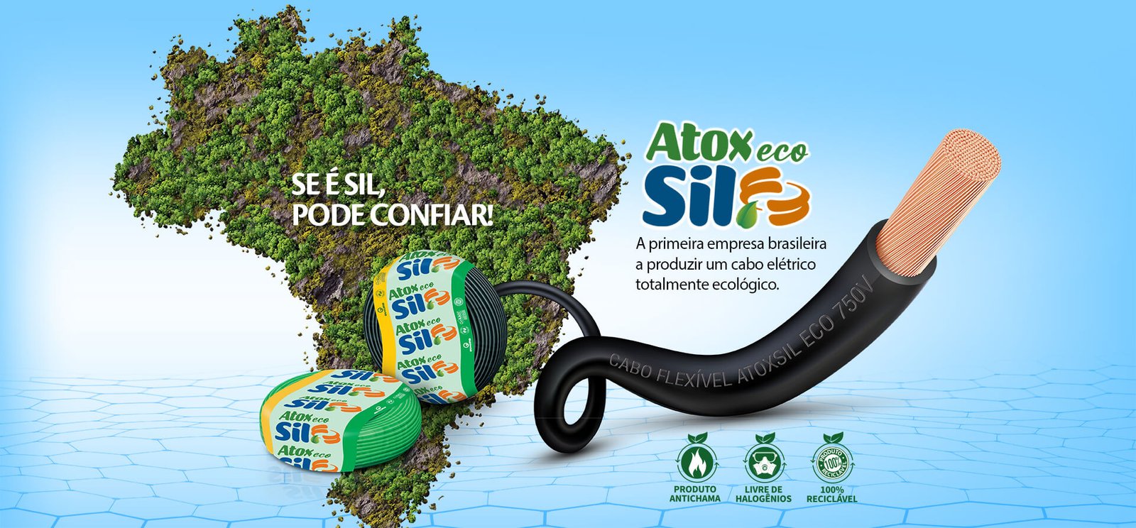 Cabo AtoxSil Eco — isolação não halogenada
